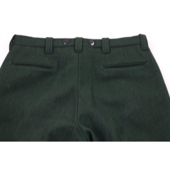 Vintage 90s Streetwear Mens 34x29 Distressed Heavy Wool Wide Leg Pants Green USA - Picture 14 of 16
